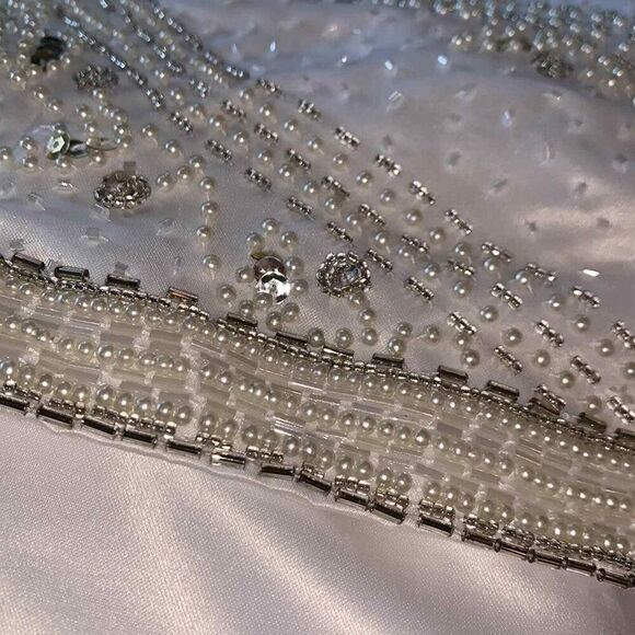 Tiffany Designs Beaded Bodice Trumpet Wedding Size 8 - Picture 6 of 8